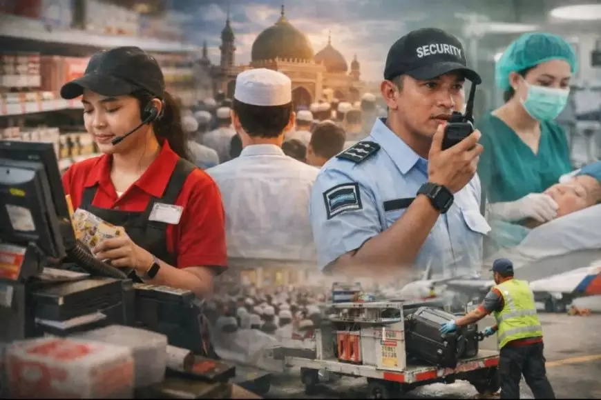 Pekerja yang Tetap Bertugas di Hari Lebaran