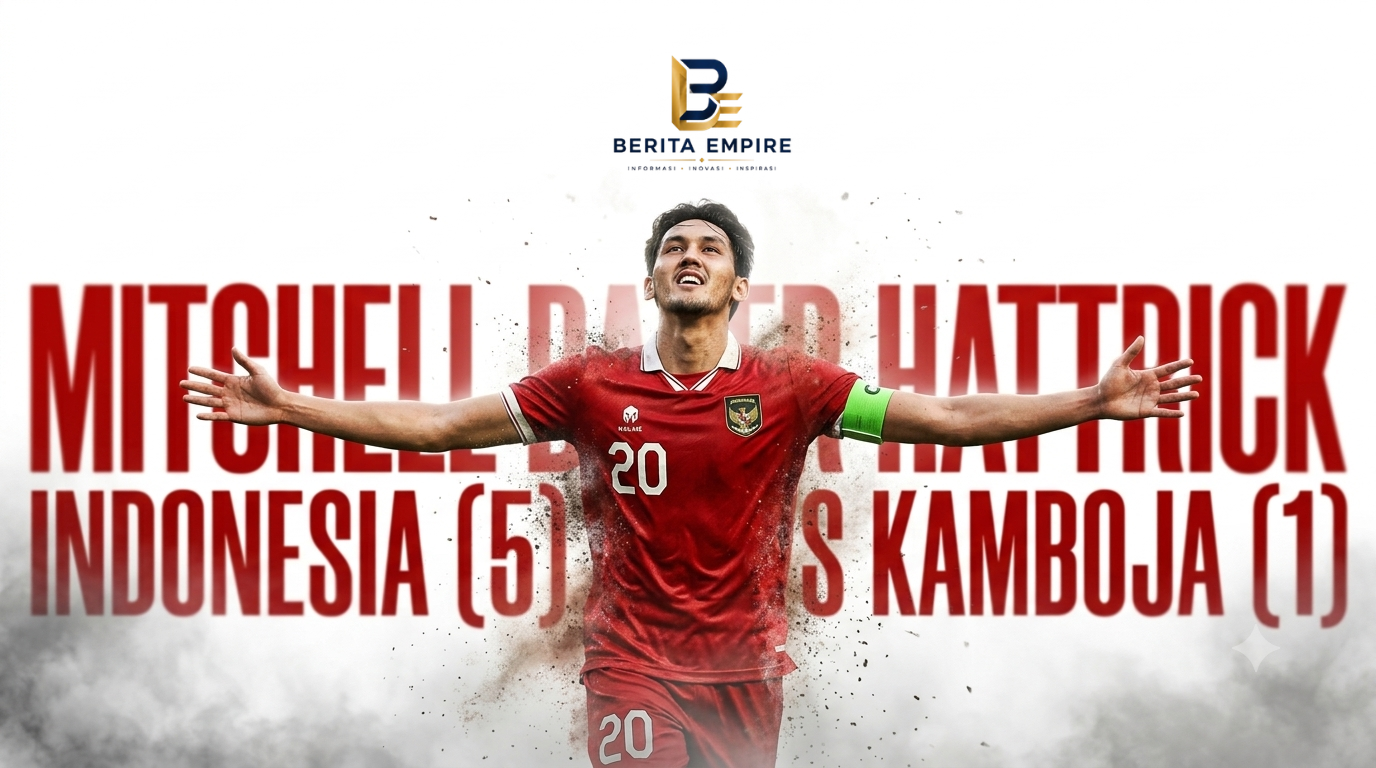 Hattrick Mitchell Baker saat Timnas Indonesia mengalahkan Kamboja 5-1 di Piala AFF 2026