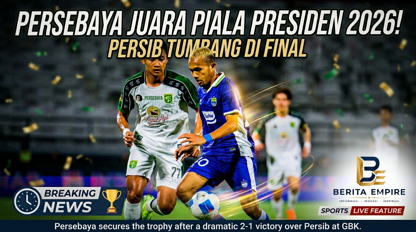 Persebaya juara Piala Presiden 2026 usai mengalahkan Persib Bandung lewat adu penalti di Stadion Kapten I Wayan Dipta Gianyar